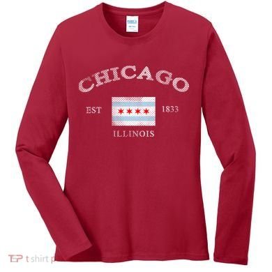Chicago Illinois Est 1833 Women's Long Sleeve Shirt