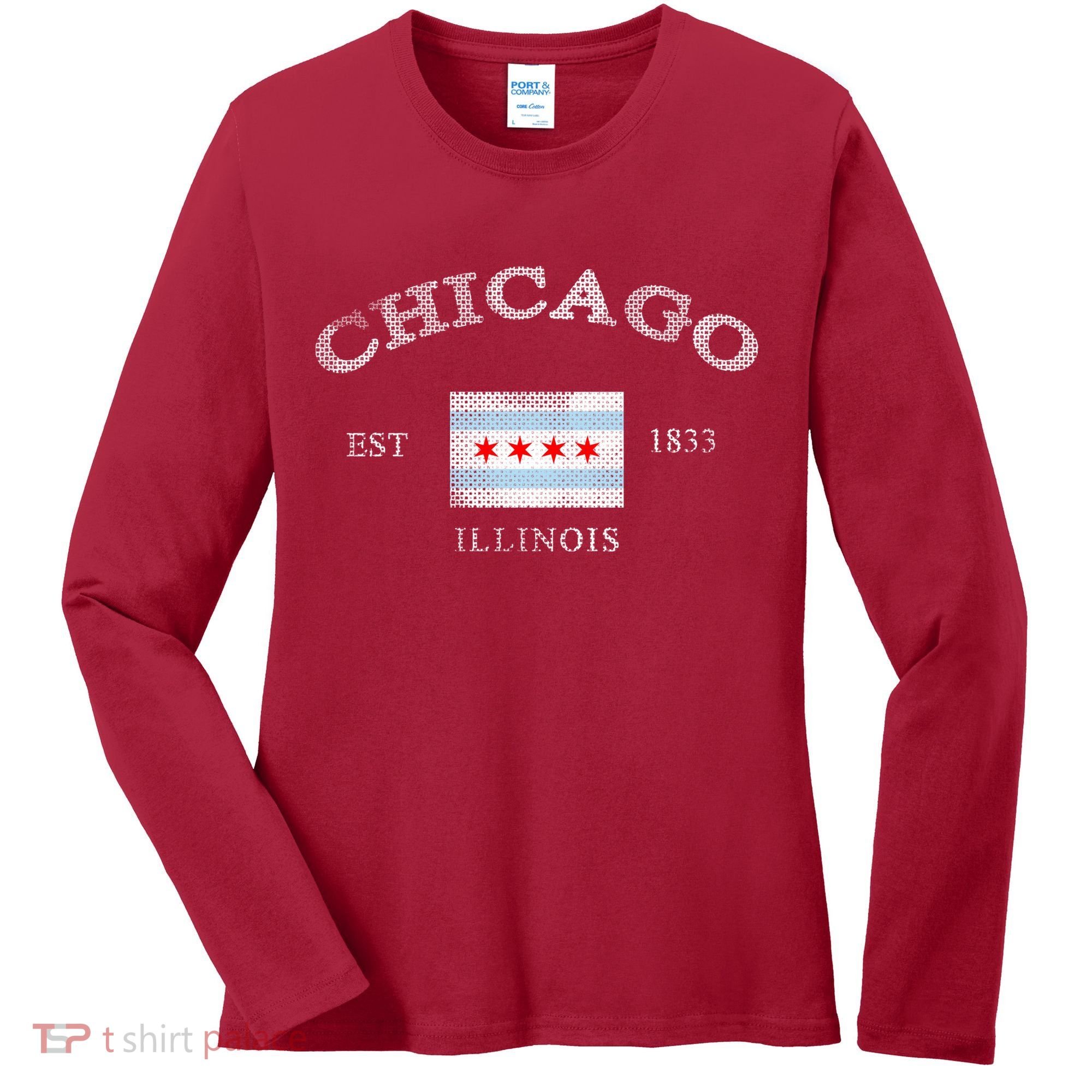 Chicago Illinois Est 1833 Women's Long Sleeve Shirt