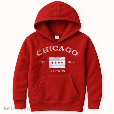 Chicago Illinois Est 1833 Kids Hoodie