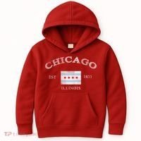 Chicago Illinois Est 1833 Kids Hoodie thumb 0