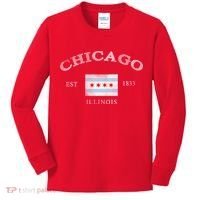 Chicago Illinois Est 1833 Kids Long Sleeve Shirt thumb 0