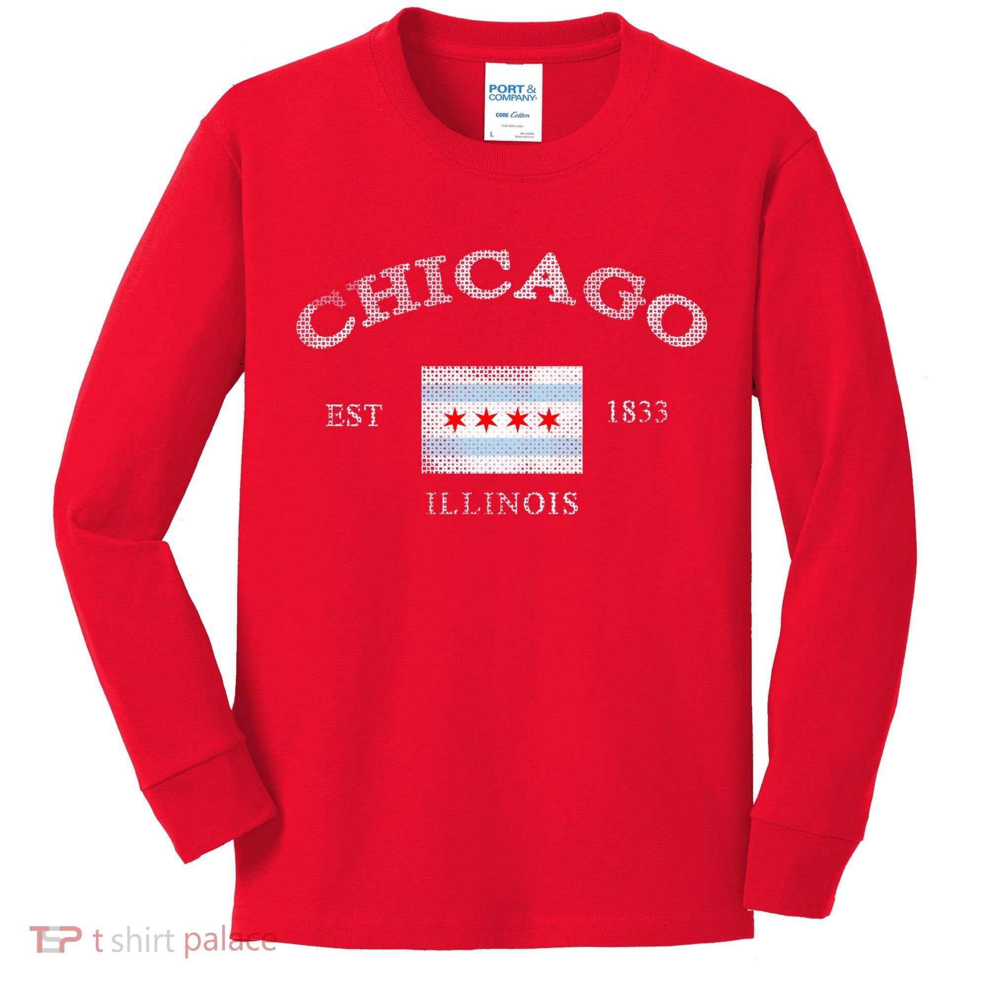 Chicago Illinois Est 1833 Kids Long Sleeve Shirt