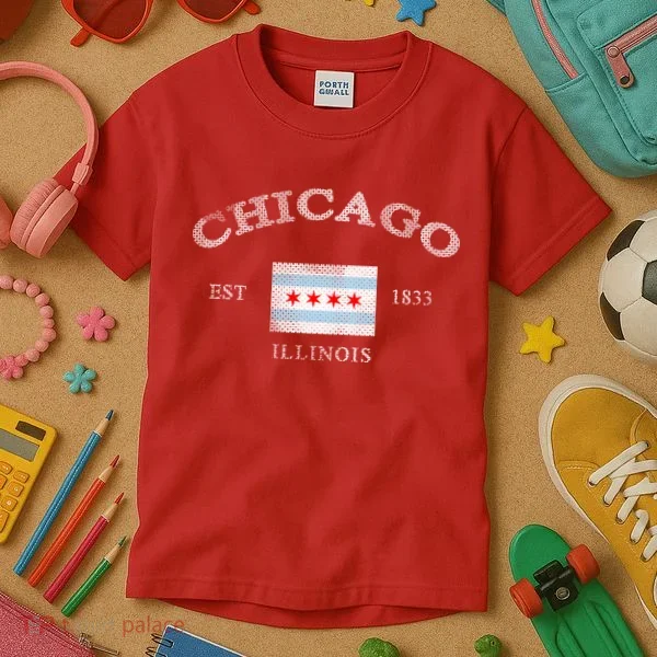 Chicago Illinois Est 1833 Kids T-Shirt