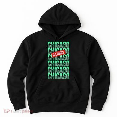 Chicago Illinois Typography Hoodie