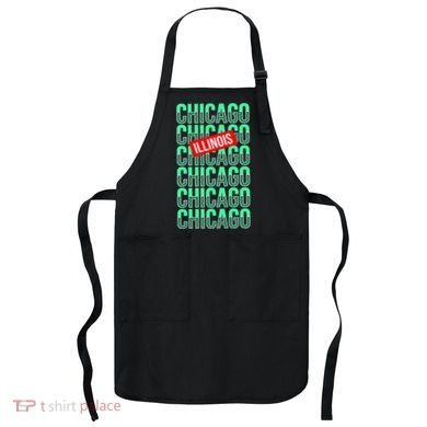 Chicago Illinois Typography Apron