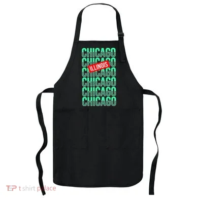 Chicago Illinois Typography Apron
