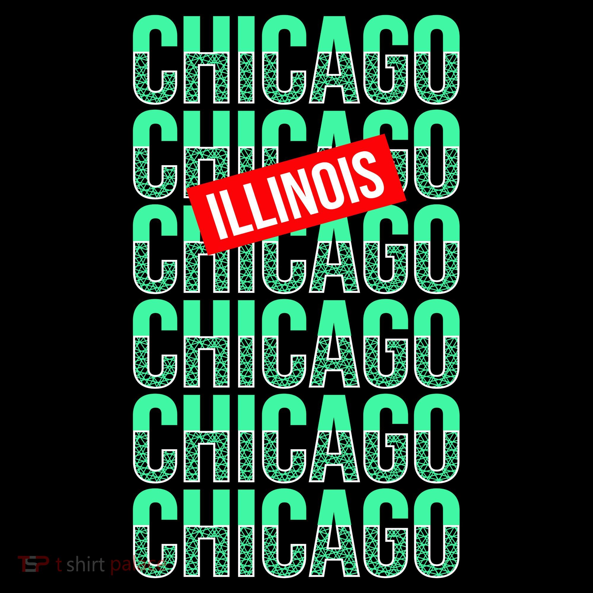Chicago Illinois Typography Apron