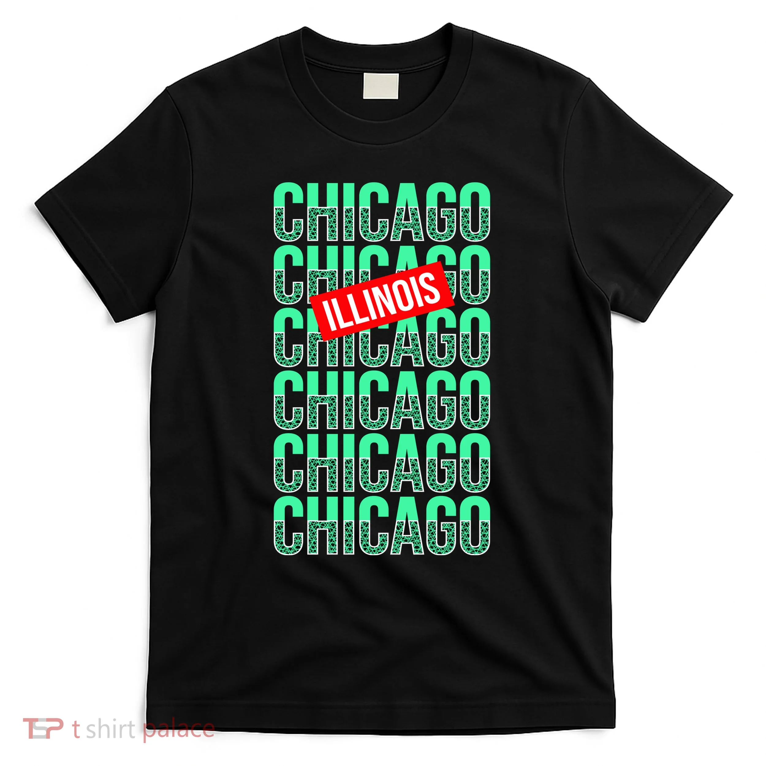 Chicago Illinois Typography T-Shirt