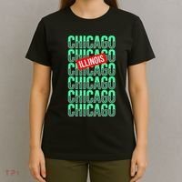 Chicago Illinois Typography T-Shirt thumb 4