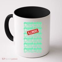 Chicago Illinois Typography Coffee Mug thumb 0