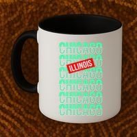 Chicago Illinois Typography Coffee Mug thumb 2