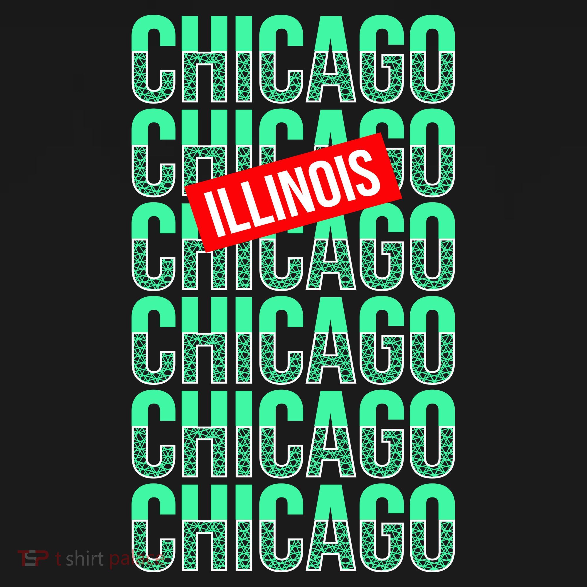 Chicago Illinois Typography Polo