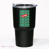 Chicago Illinois Typography Tumbler thumb 0
