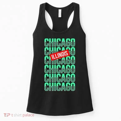 Chicago Illinois Typography Women's Tank Top