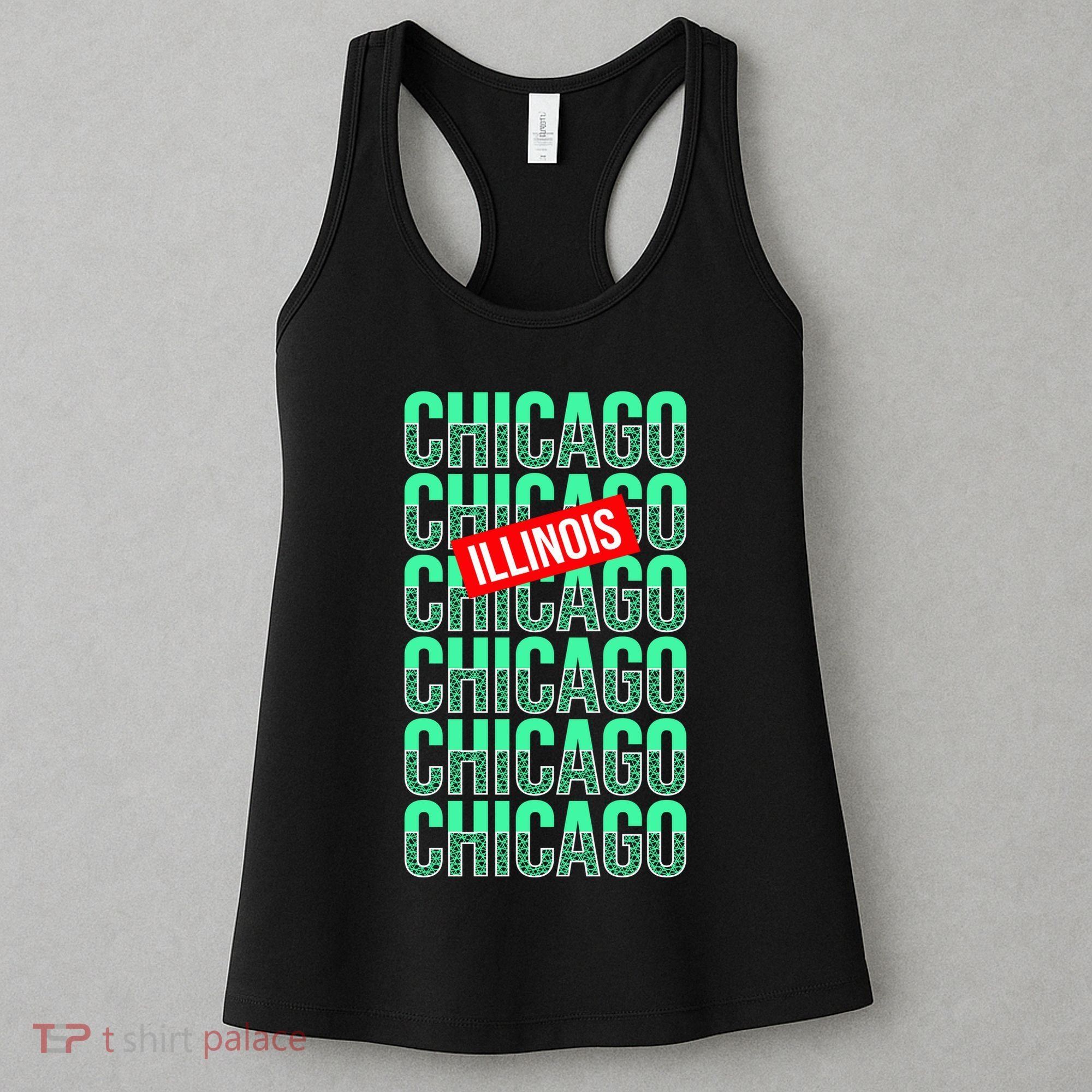 Chicago Illinois Typography Women's Tank Top
