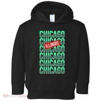 Chicago Illinois Typography Toddler Hoodie thumb 0