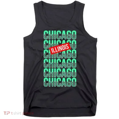 Chicago Illinois Typography Tank Top