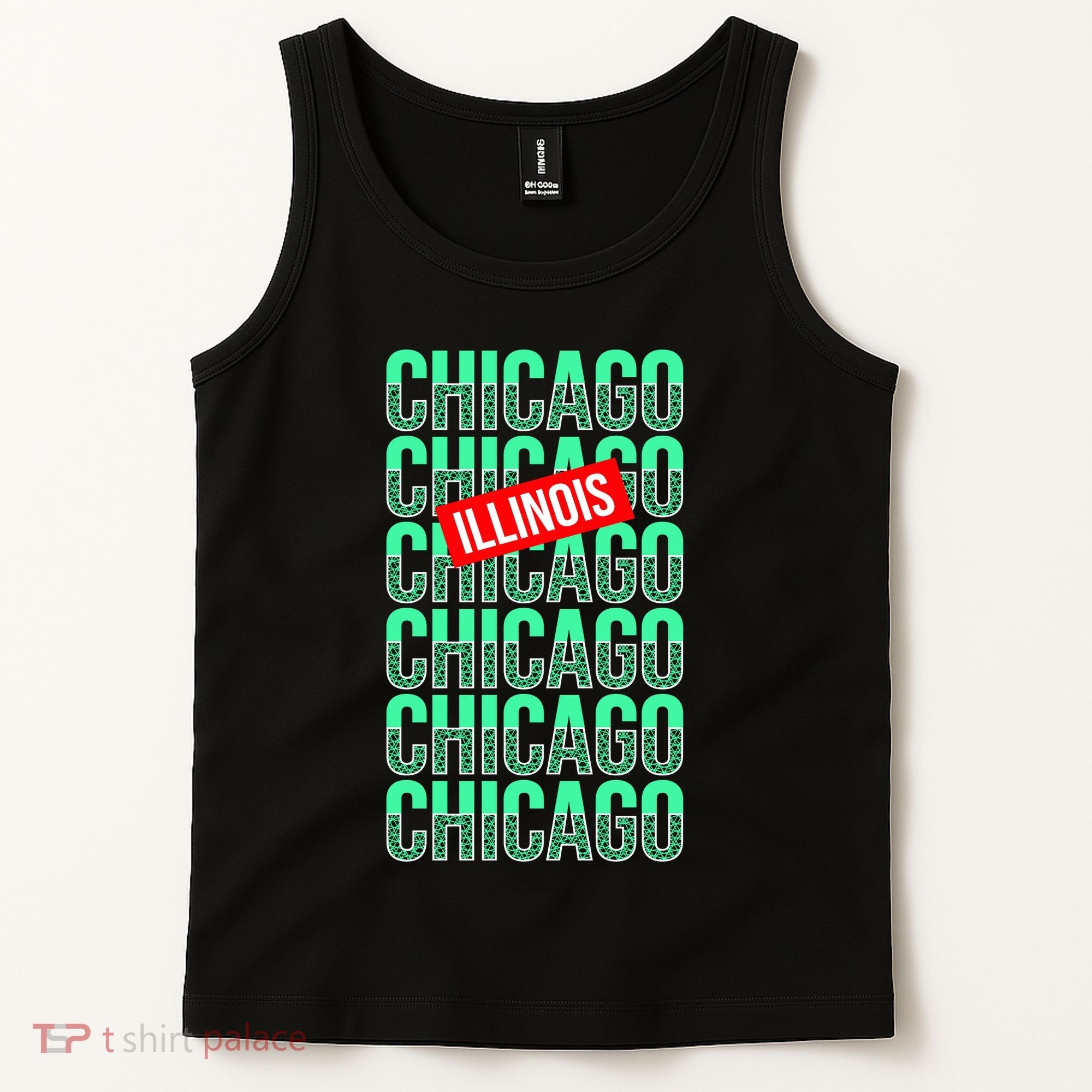 Chicago Illinois Typography Tank Top