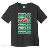Chicago Illinois Typography Toddler T-Shirt thumb 0