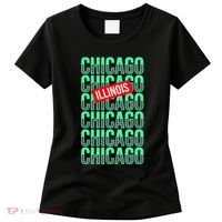 Chicago Illinois Typography Women's T-Shirt thumb 0