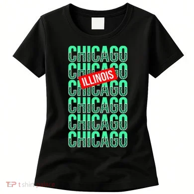 Chicago Illinois Typography Women's T-Shirt
