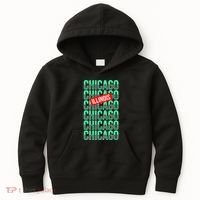 Chicago Illinois Typography Kids Hoodie thumb 0