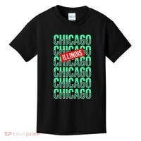 Chicago Illinois Typography Kids T-Shirt thumb 0