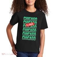 Chicago Illinois Typography Kids T-Shirt thumb 2