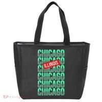 Chicago Illinois Typography Tote Bag thumb 0