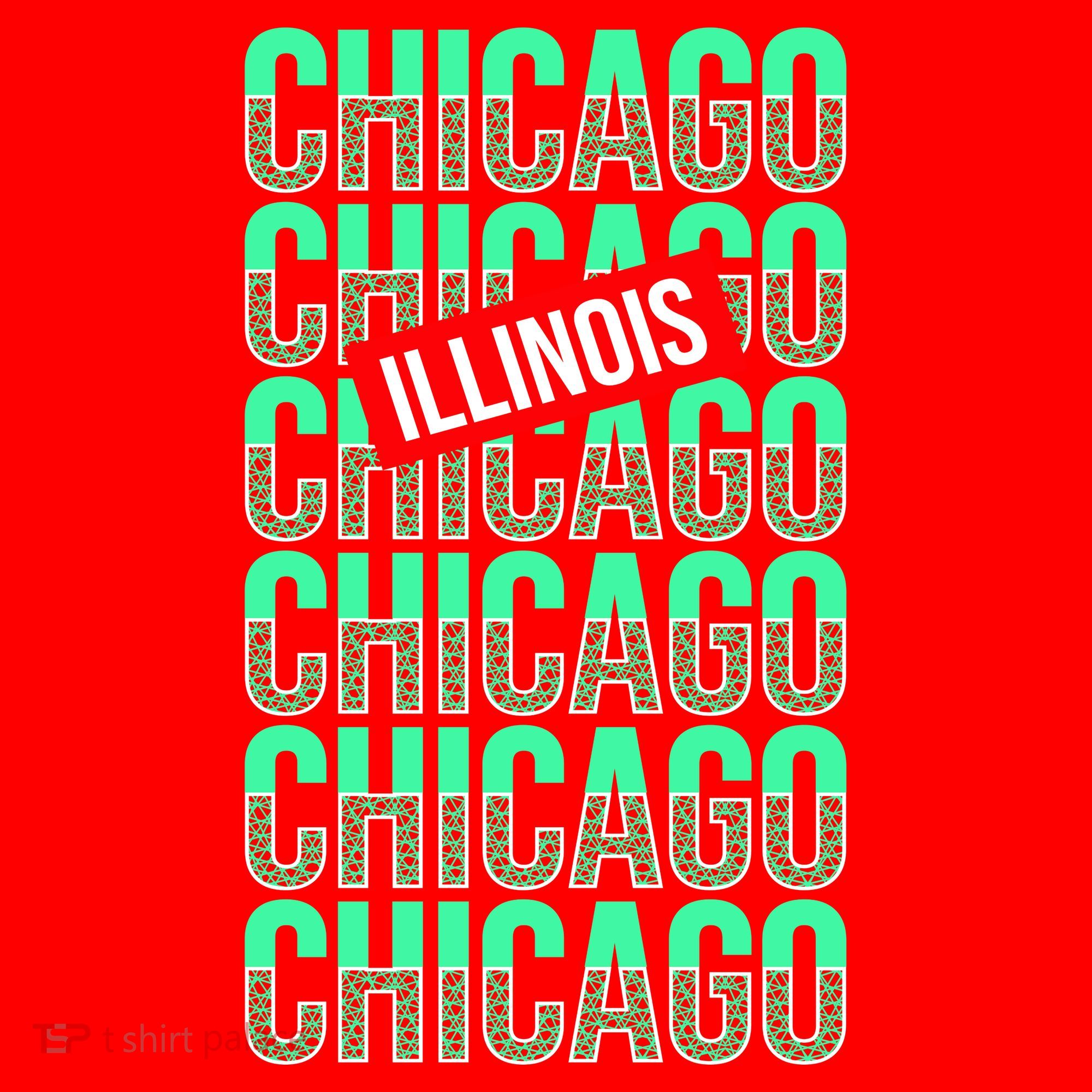 Chicago Illinois Typography Santa Hat