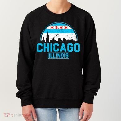Chicago Illinois Vintage Flag Women's Sweatshirt