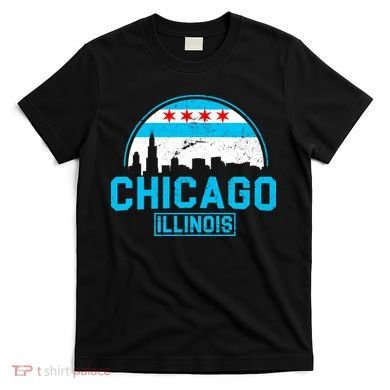 Chicago Illinois Vintage Flag T-Shirt
