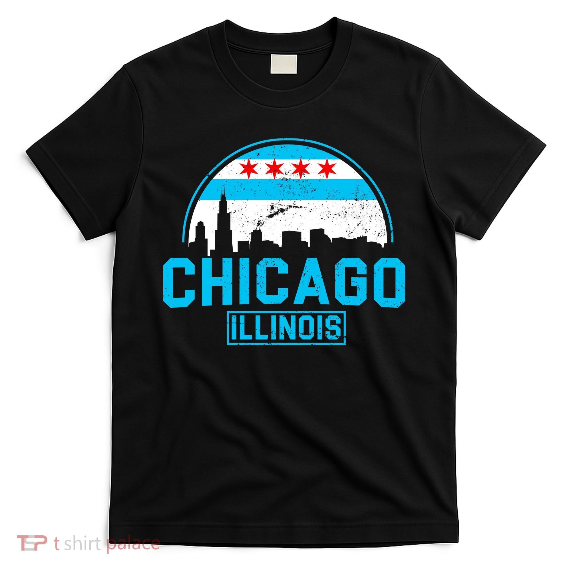 Chicago Illinois Vintage Flag T-Shirt