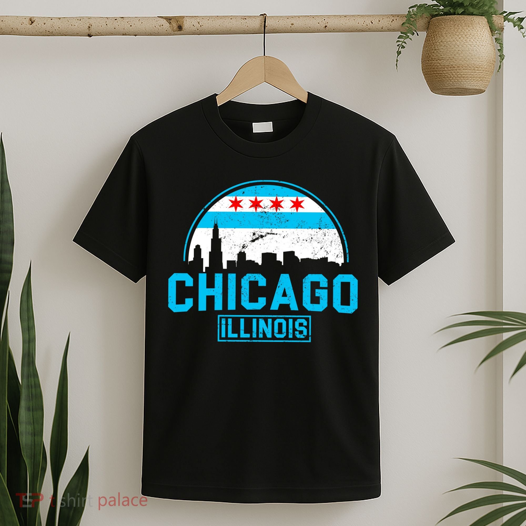 Chicago Illinois Vintage Flag T-Shirt