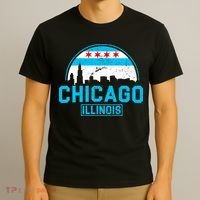 Chicago Illinois Vintage Flag T-Shirt thumb 3