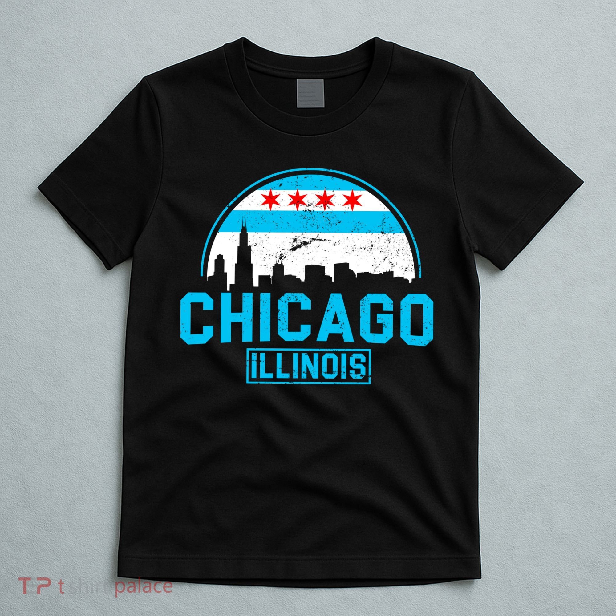 Chicago Illinois Vintage Flag T-Shirt