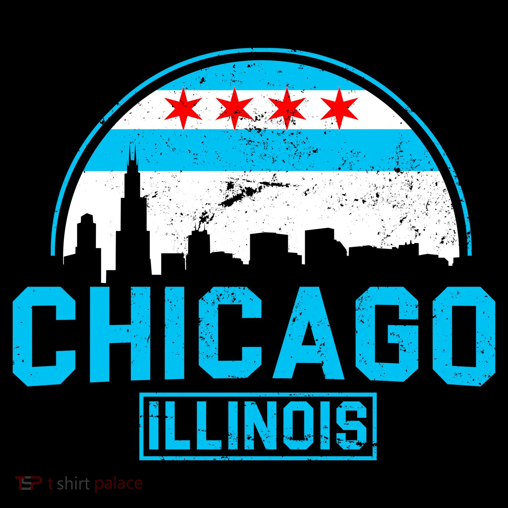Chicago Illinois Vintage Flag T-Shirt