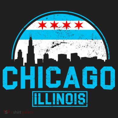 Chicago Illinois Vintage Flag Sport-Tek Posi-UV Pro Polo