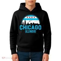 Chicago Illinois Vintage Flag Kids Hoodie thumb 4