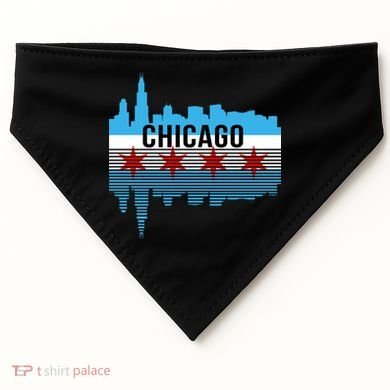 Chicago Skyline USA-Made Doggie Bandana