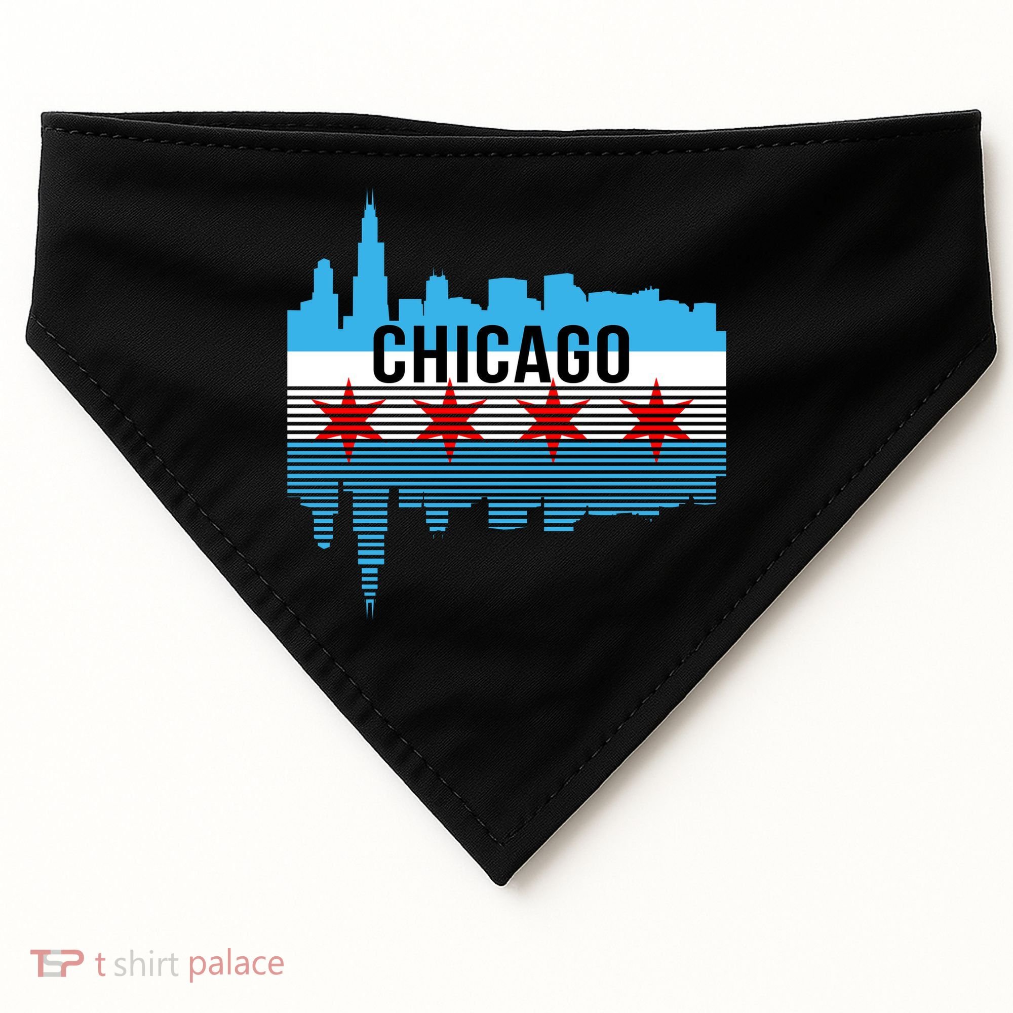 Chicago Skyline USA-Made Doggie Bandana