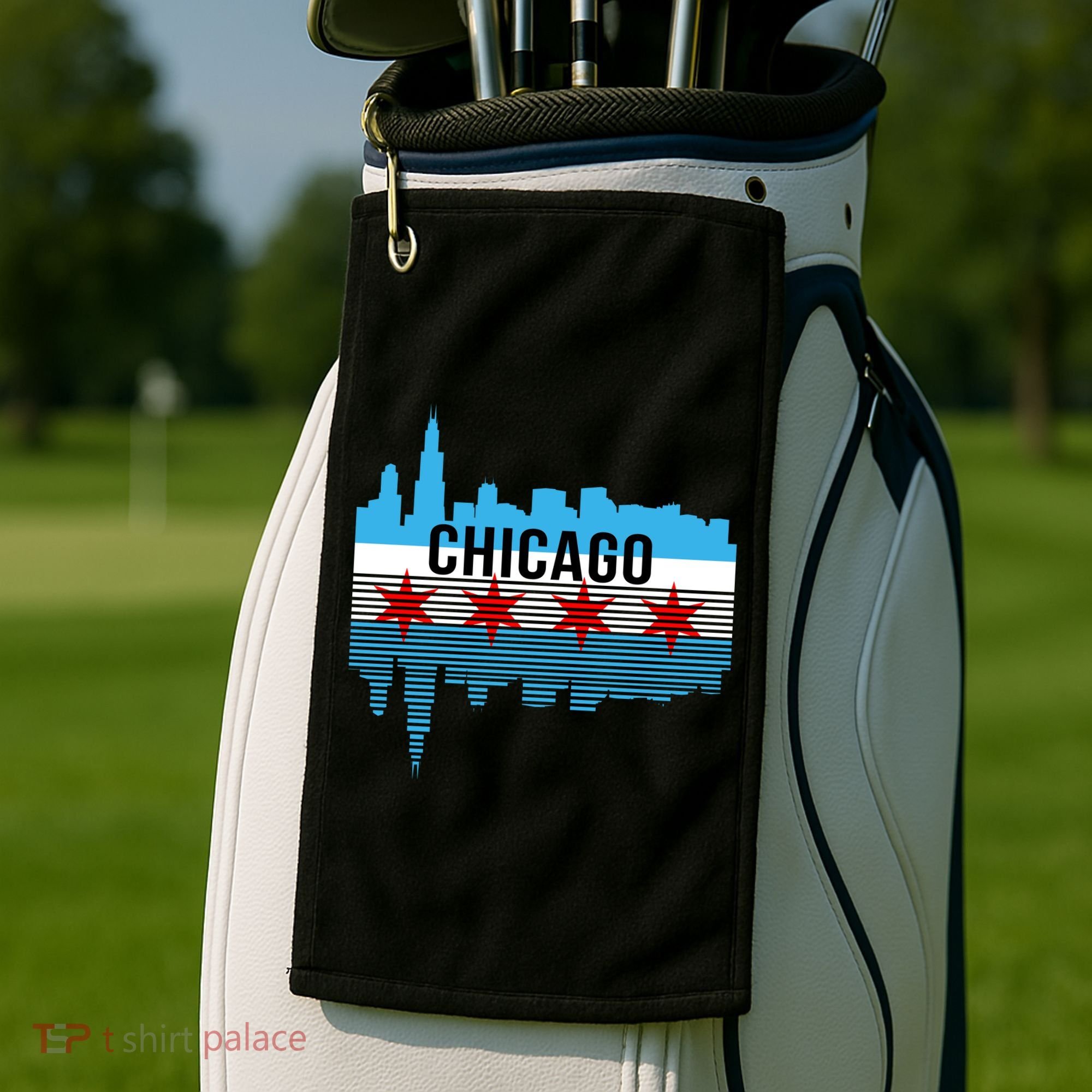 Chicago Skyline Golf Towel