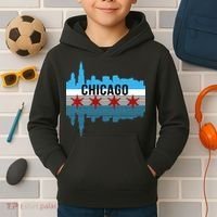 Chicago Skyline Kids Hoodie thumb 2