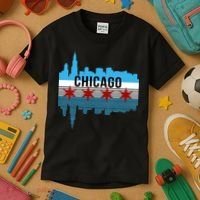 Chicago Skyline Kids T-Shirt thumb 3
