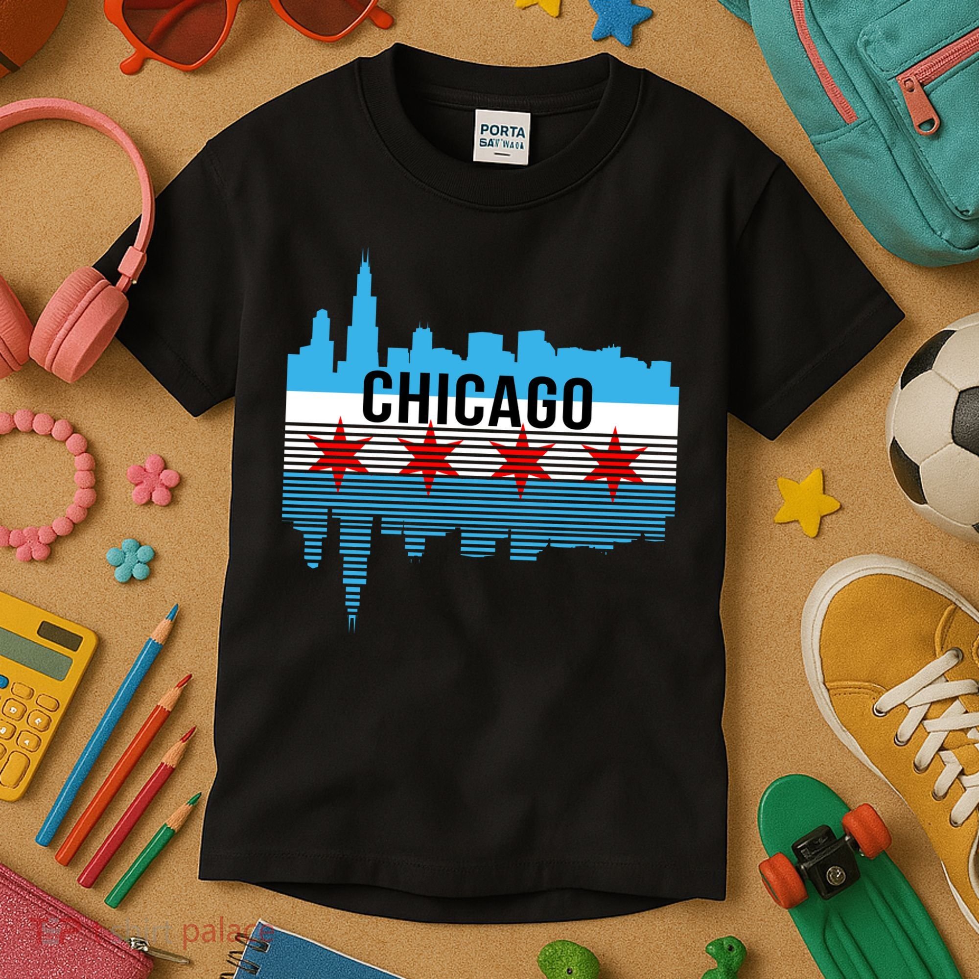 Chicago Skyline Kids T-Shirt