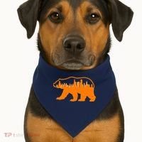 Chicago Skyline City Bear USA-Made Doggie Bandana thumb 1