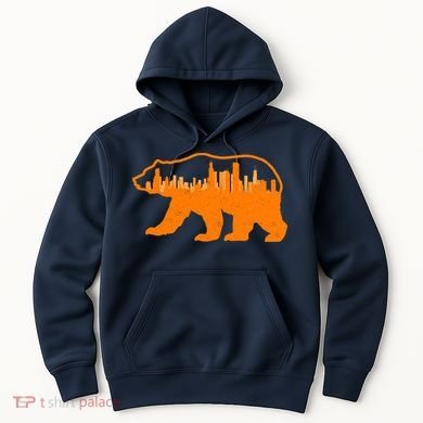 Chicago Skyline City Bear Hoodie