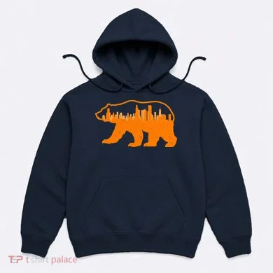 Chicago Skyline City Bear Hoodie
