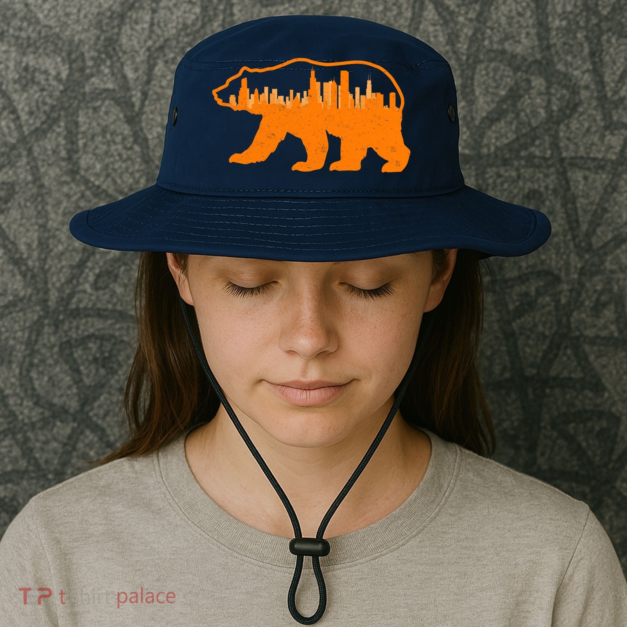 Chicago Skyline City Bear Bucket Hat