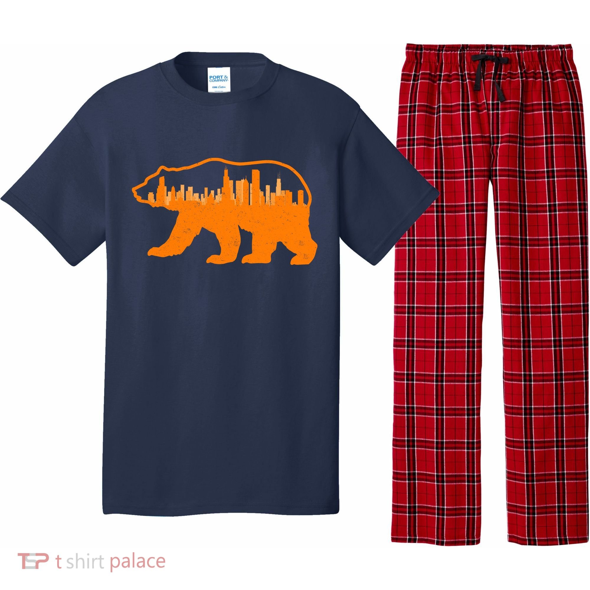 Chicago Skyline City Bear Pajama Set